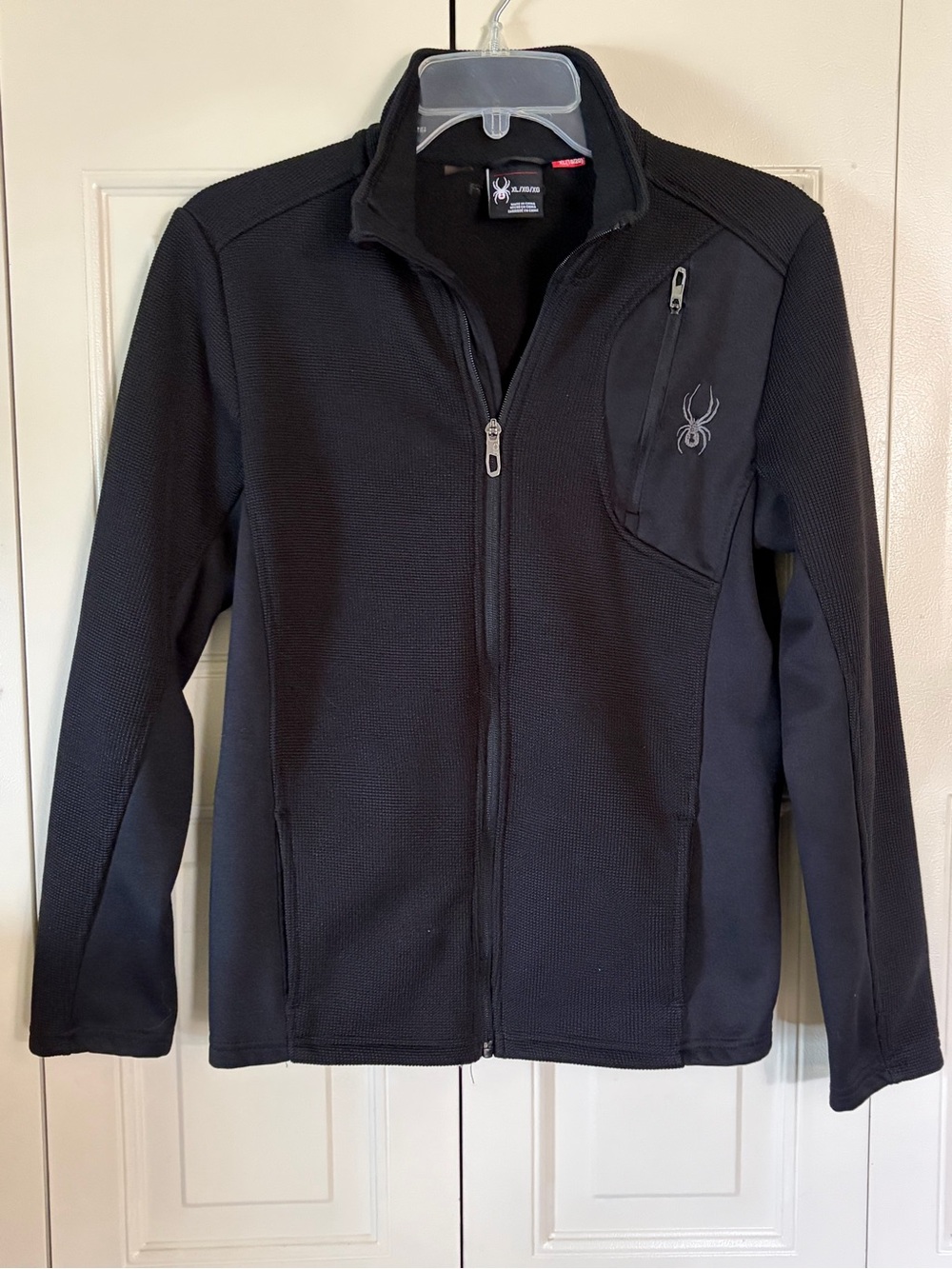 Spyder Womens Gorpcore Outdoor Waffle Knit Jacket Size XL Athleisure Zip Ski